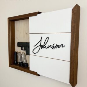 Portrait Last Name - Hidden Storage Box