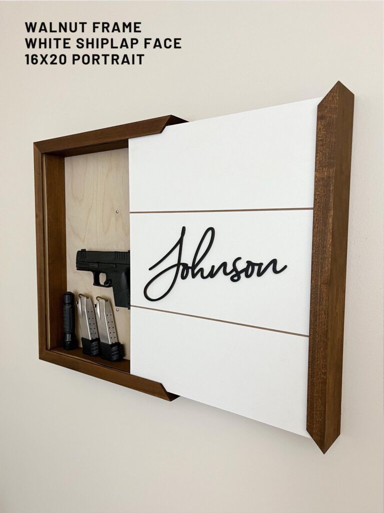 Portrait Last Name - Hidden Storage Box